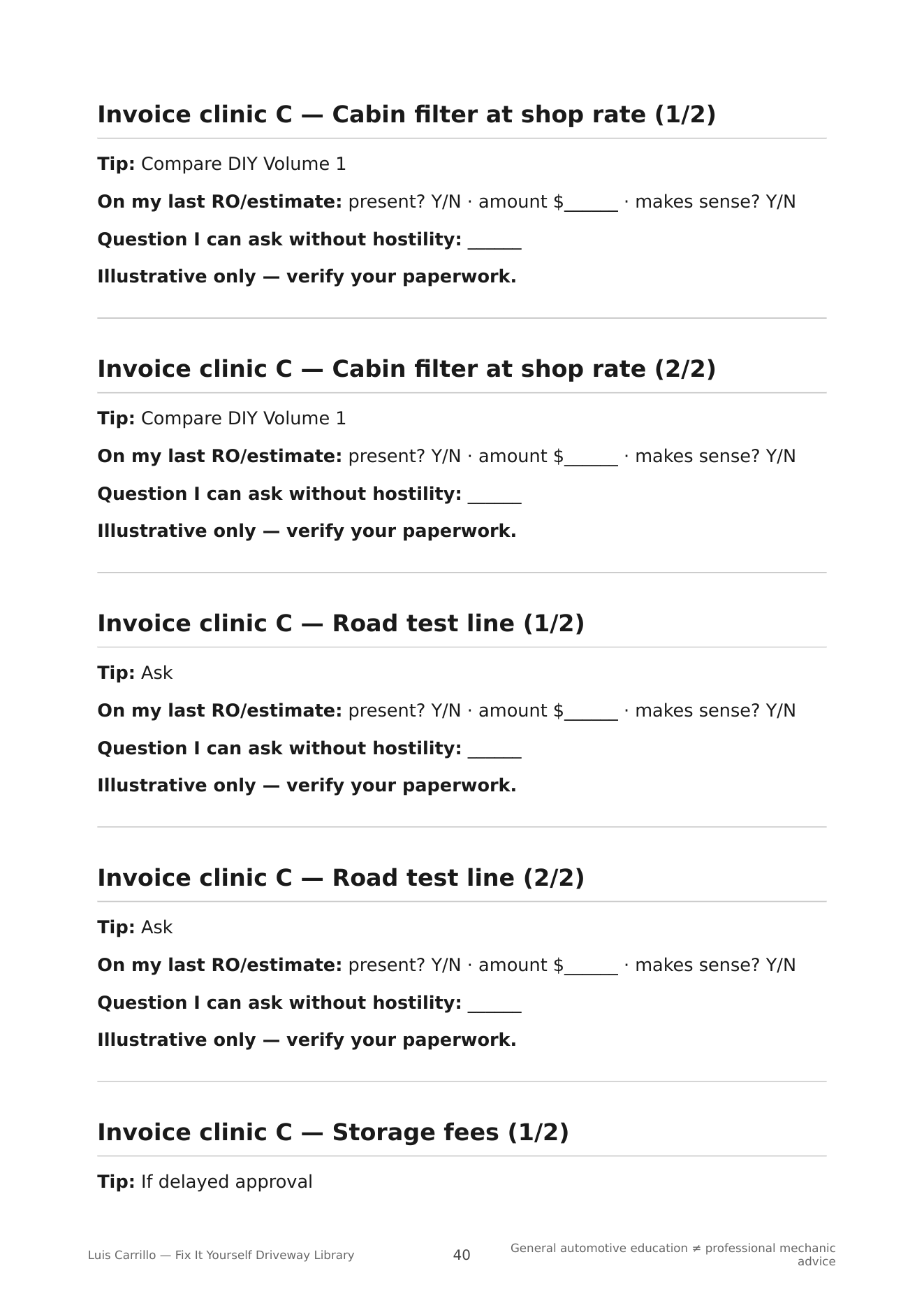 Volume 3 page 40 — cabin-filter invoice clinic